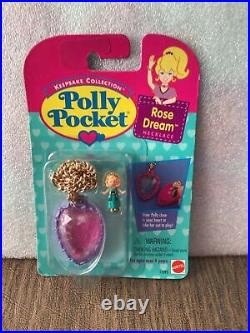 Vintage Polly Pocket Rose Dream Necklace 1995 Sealed