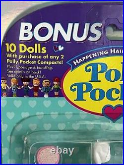 Vintage Polly Pocket STYLIN' SALON HAPPENIN' HAIR NEW SEALED MOC Bluebird Toys