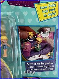 Vintage Polly Pocket STYLIN' SALON HAPPENIN' HAIR NEW SEALED MOC Bluebird Toys