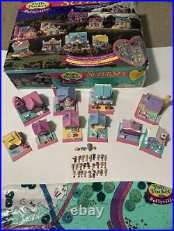 Vintage Polly Pocket SUPER SET Pollyville With 10 Houses 27 People NOSTALGIC