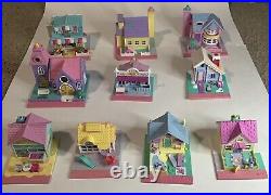 Vintage Polly Pocket SUPER SET Pollyville With 10 Houses 27 People NOSTALGIC