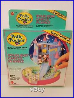 Vintage Polly Pocket Starlight Castle Complete with Figures and Box
