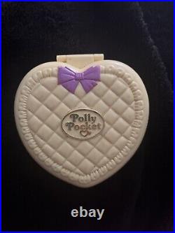 Vintage Polly Pocket Strollin' Baby 1994 Bluebird Quilted Yellow Heart Compact