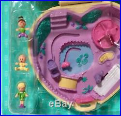 Vintage Polly Pocket Strollin Baby Yellow Heart Compact 1994, Sealed On Card