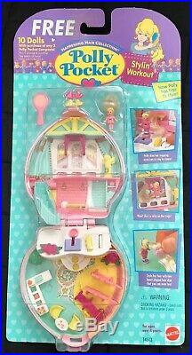 Vintage Polly Pocket Stylin Workout 1995 NEW & SEALED Happening Hair Collection