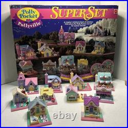 Vintage Polly Pocket Superset Pollyville Bluebird Magical Miniature Town 1994