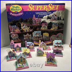Vintage Polly Pocket Superset Pollyville Bluebird Magical Miniature Town 1994