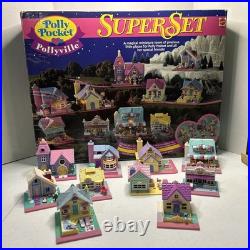 Vintage Polly Pocket Superset Pollyville Bluebird Magical Miniature Town 1994