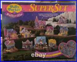 Vintage Polly Pocket Superset Pollyville Bluebird Magical Miniature Town'94 New Vintage Polly Pocket Superset Pollyville Bluebird Magical Miniature Town'94 New