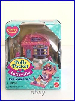 Vintage Polly Pocket Tawny Pollyville Ice Cream Parlor Bluebird Dolls Figures