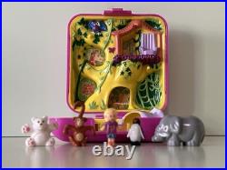 Vintage Polly Pocket WILD ZOO with RARE PENGUIN 1989 Bluebird COMPLETE Variant