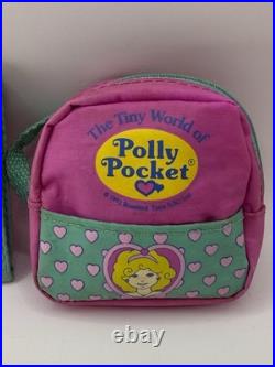 Vintage Polly Pocket Wallet and Keychain Bacpack Bluebird Toys 1990s