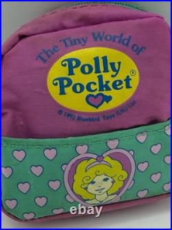 Vintage Polly Pocket Wallet and Keychain Bacpack Bluebird Toys 1990s