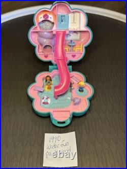 Vintage Polly Pocket Water Fun Park with Figures Bluebird 1990 Complete