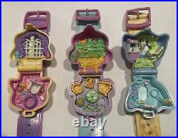 Vintage Polly Pocket Wristband Watch lot 1995 Each With 1 Figure