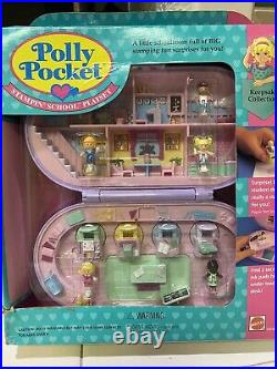 Vintage Polly Pocket-stampin School Playset- Bluebird Mattel-1993- Nib