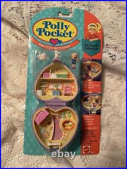Vintage Polly pocket pretty bunnies Compact From The 1990s In Original Blister