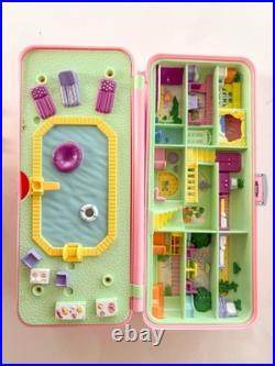 Vintage Rare Bluebird Polly Pocket 1989 Pool Party Compact 8 figurines