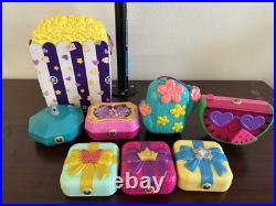 Vintage & Recent Polly Pocket Bluebird 29 Pc. Lot 8 figures & 8 Containers +