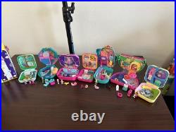 Vintage & Recent Polly Pocket Bluebird 29 Pc. Lot 8 figures & 8 Containers +