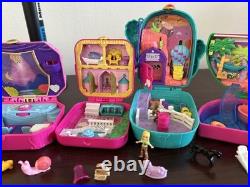 Vintage & Recent Polly Pocket Bluebird 29 Pc. Lot 8 figures & 8 Containers +