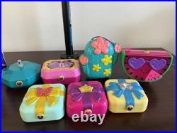Vintage & Recent Polly Pocket Bluebird 29 Pc. Lot 8 figures & 8 Containers +