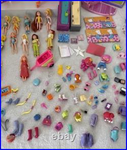 Vintage Y2K HUGE LOT Polly Pocket Dolls Clothes Accessories Playsets Car Ect