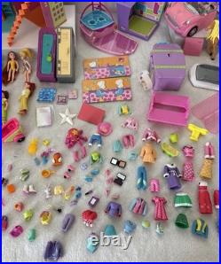 Vintage Y2K HUGE LOT Polly Pocket Dolls Clothes Accessories Playsets Car Ect