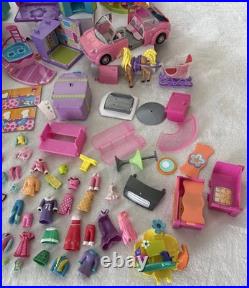 Vintage Y2K HUGE LOT Polly Pocket Dolls Clothes Accessories Playsets Car Ect