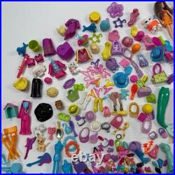 Vintage Y2K Polly Pocket Lot Dolls Rubber Clothes Accessories Disney Princess