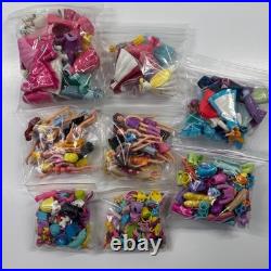 Vintage Y2K Polly Pocket Lot Dolls Rubber Clothes Accessories Disney Princess