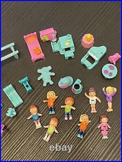 Vintage polly pocket clubhouse dolls figures and accessories furniture and skirt