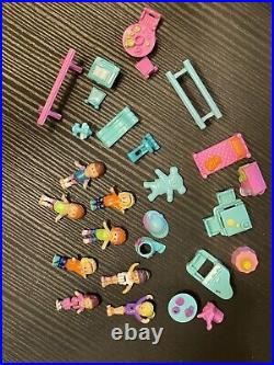 Vintage polly pocket clubhouse dolls figures and accessories furniture and skirt