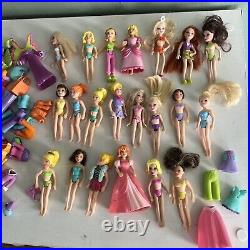 Vintage polly pocket dolls lot with clothes huge lot Rare Doll Dress Up Lot 1