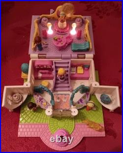 Vntg 1994 Polly Pocket Light Up Bridal Salon Working Lights With 5 Dolls