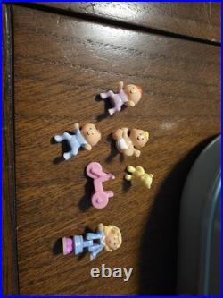 Vtg92 Bluebird Polly Pocket Babysitting Stamper COMPLETE with All 4 Stamps & Table