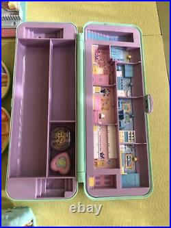 Vtg 1990's Lot Bluebird Polly Pocket Compact Playsets Houses Pollyville Figures