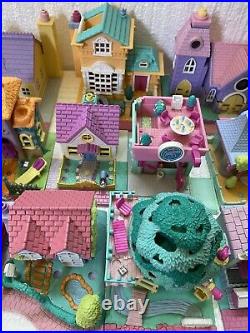 Vtg 1990s Polly Pocket Doll Toy Lot Bluebird 10 Building, Van 39 Figures & More