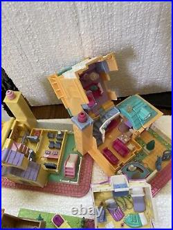 Vtg 1990s Polly Pocket Doll Toy Lot Bluebird 10 Building, Van 39 Figures & More