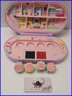 Vtg 1992 Polly Pocket Stampin' School 100% COMPLETE with Figures Stampers WORK