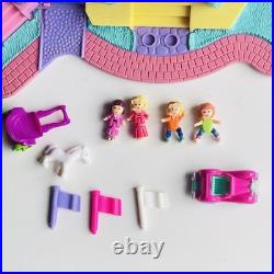 Vtg 1994 Polly Pocket Magical Mansion 100% COMPLETE 4 Dolls Car Horse Wagon