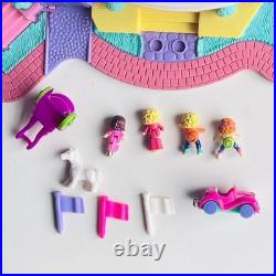 Vtg 1994 Polly Pocket Magical Mansion 100% COMPLETE 4 Dolls Car Horse Wagon