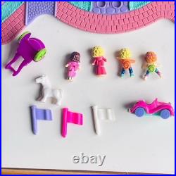 Vtg 1994 Polly Pocket Magical Mansion 100% COMPLETE 4 Dolls Car Horse Wagon