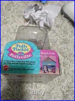 Vtg 1994 Polly Pocket Pollyville BEACH CAFE House. Bluebird NIB Package Wear