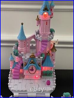 Vtg 1995 Disney Polly Pocket Cinderella Enchanted Castle Bluebird Lights Work
