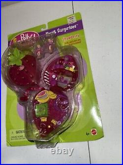 Vtg 2000 Polly Pocket Fruit Surprises Strawberry 100% Complete Read Rare, New