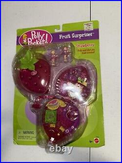 Vtg 2000 Polly Pocket Fruit Surprises Strawberry 100% Complete Read Rare, New