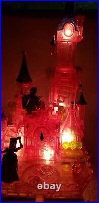 Vtg Disney Cinderella Polly Pocket Light-Up Pink Wedding Palace 99% Complete