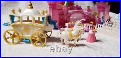 Vtg Disney Cinderella Polly Pocket Light-Up Pink Wedding Palace 99% Complete