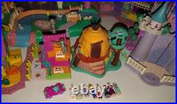 Vtg Lot Polly Pocket Magical Mansion Cinderella Castle Houses 8 Figures Untested